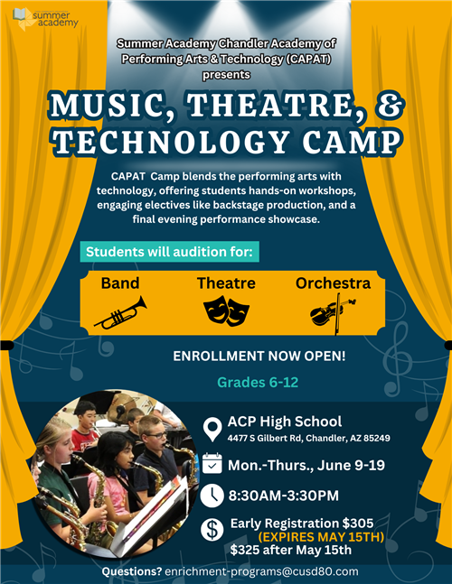 Music, theatre, and technology camp